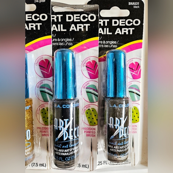 NWT 》6×《 LA COLORS ART DECO NAIL ART: 5 COLORS! - Picture 5 of 16